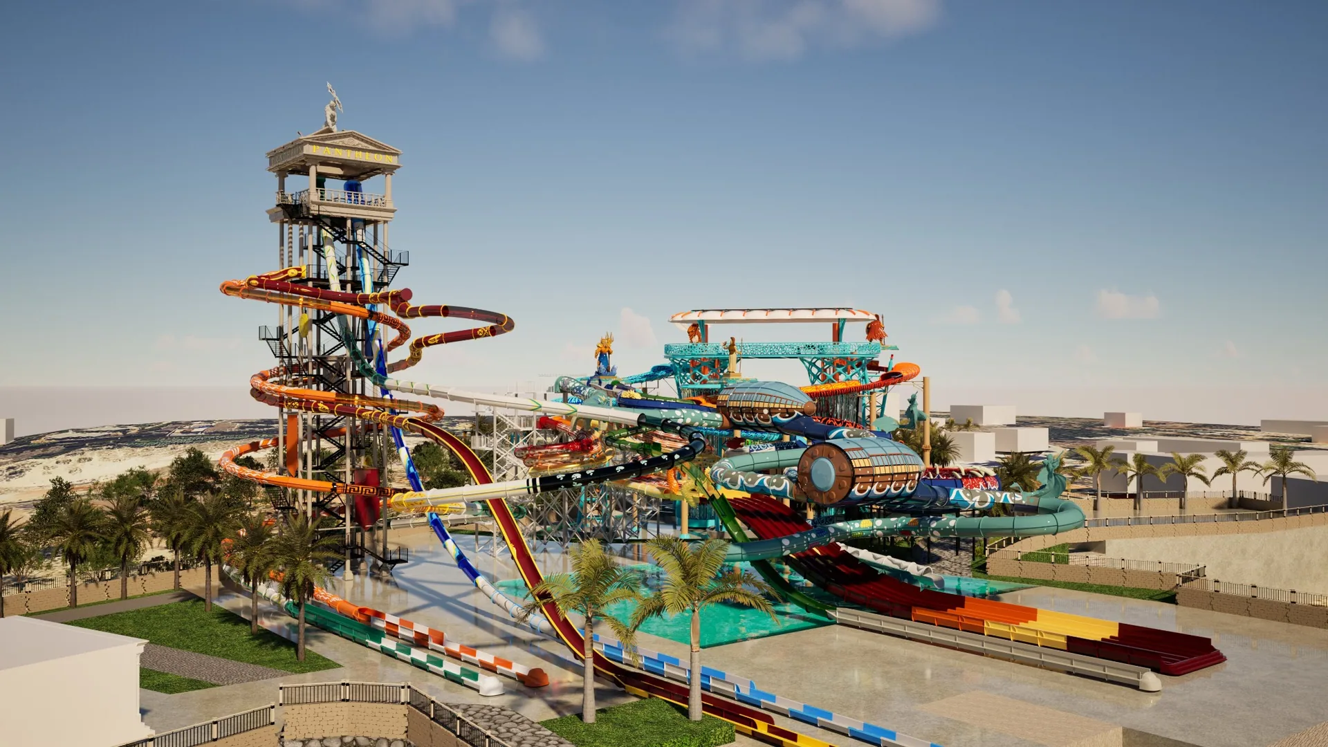 Pantheon main water slides